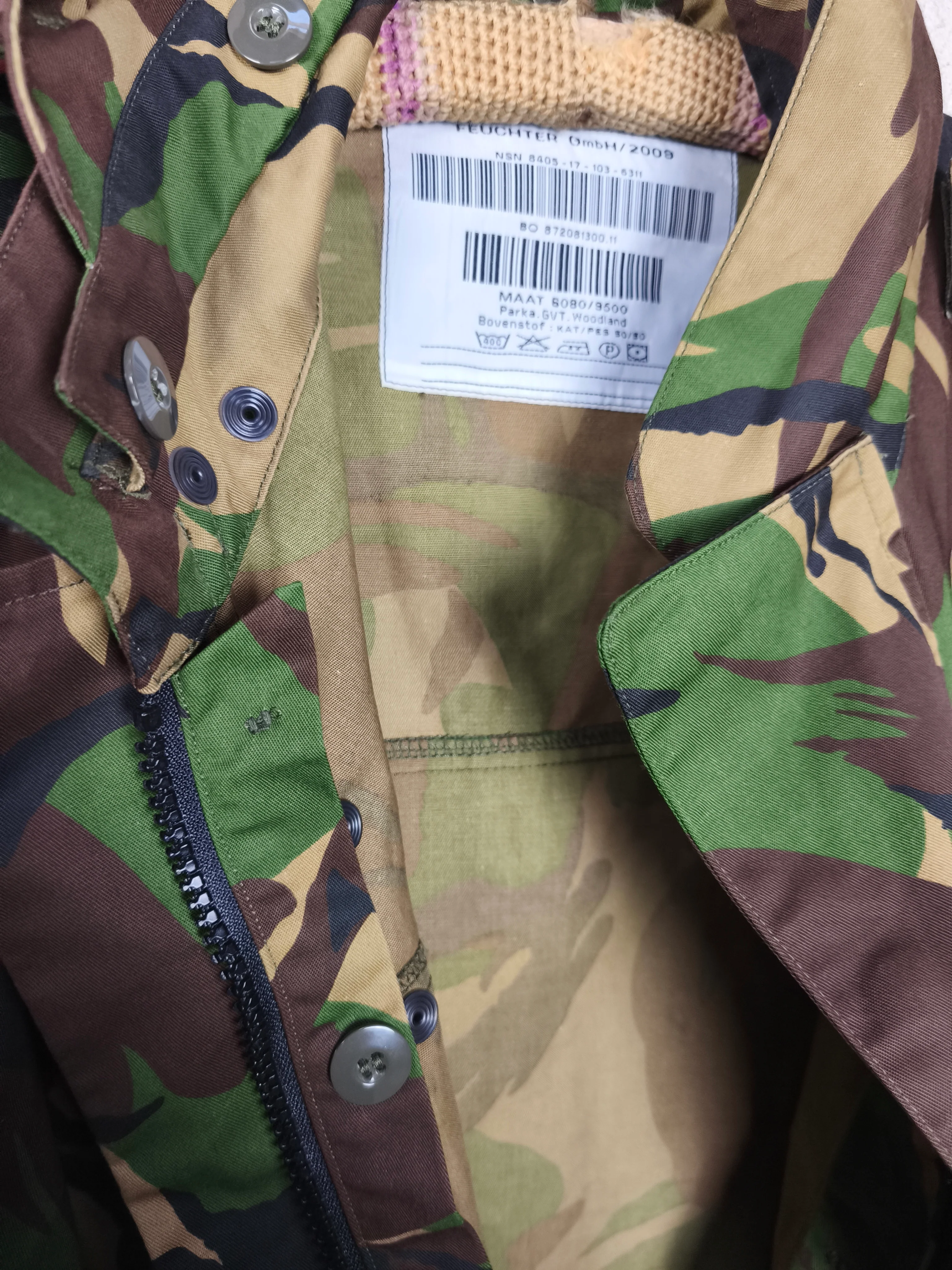 2009 Unissued Dutch DPM Woodland Combat Jacket - Image 4