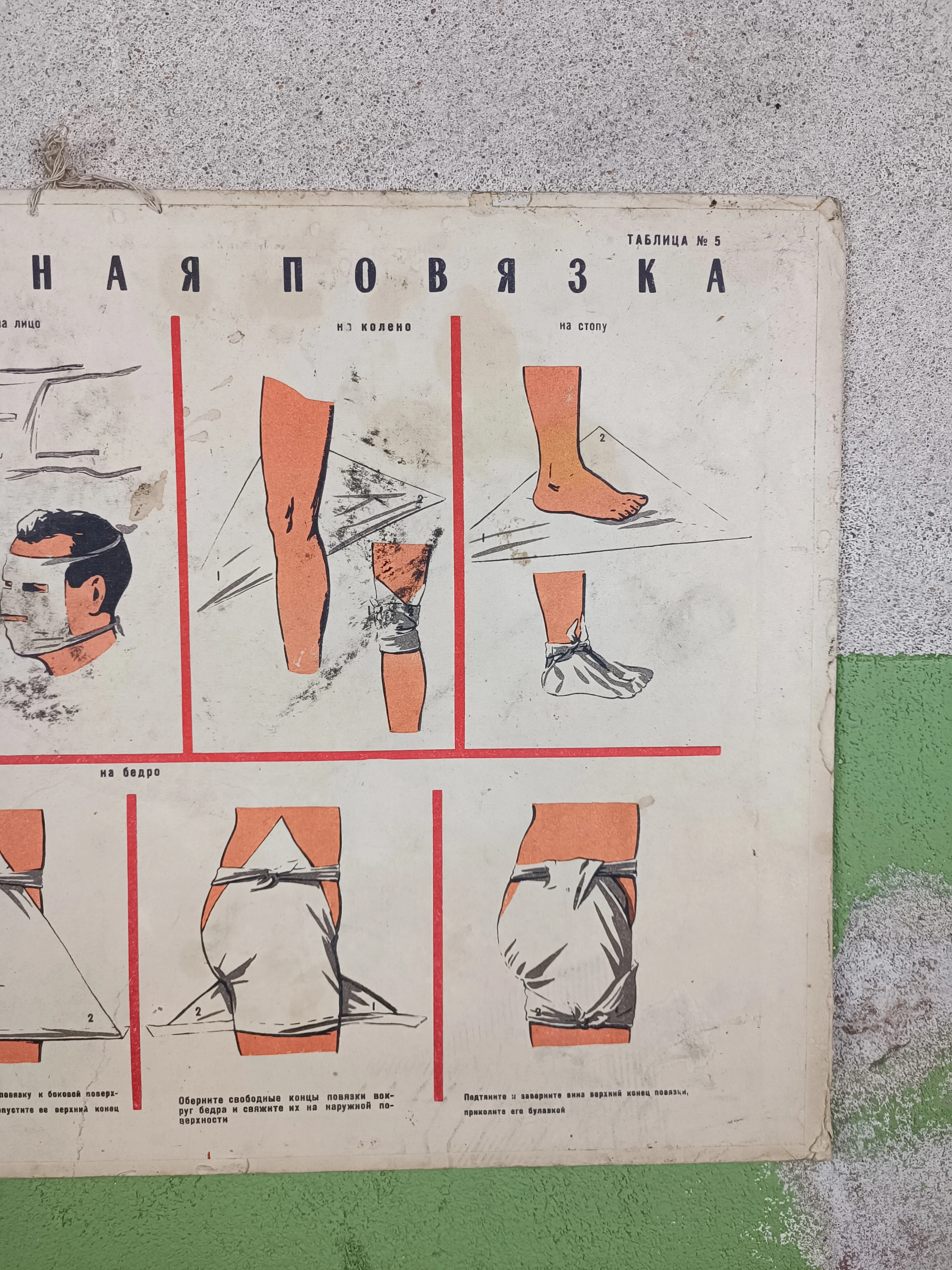 Double Sided Medical Poster. "Косыночрая Повязка/ Bandaging" - Image 4