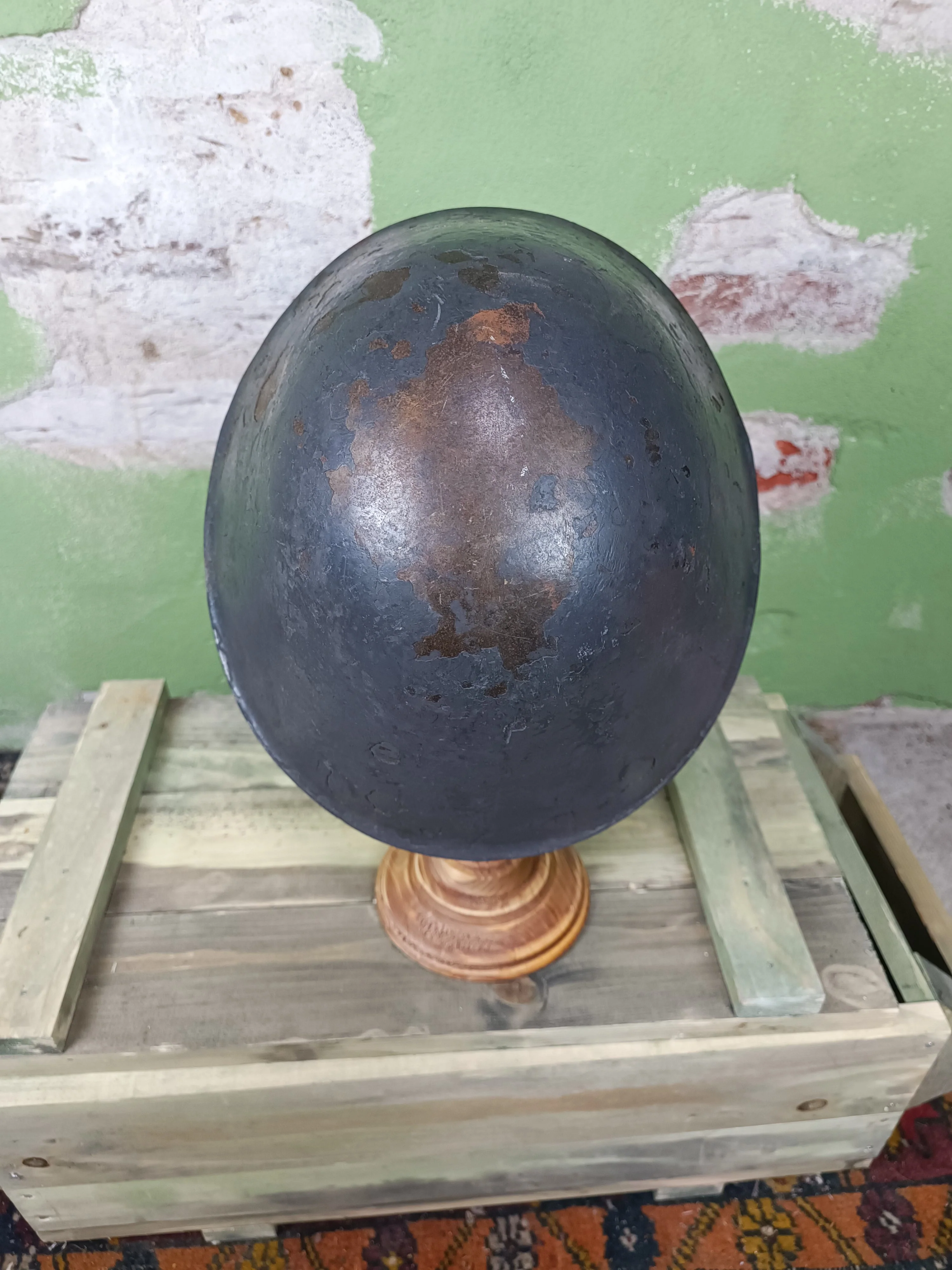 Heavy Issued East German DDR M56/76 Helmet - Image 4