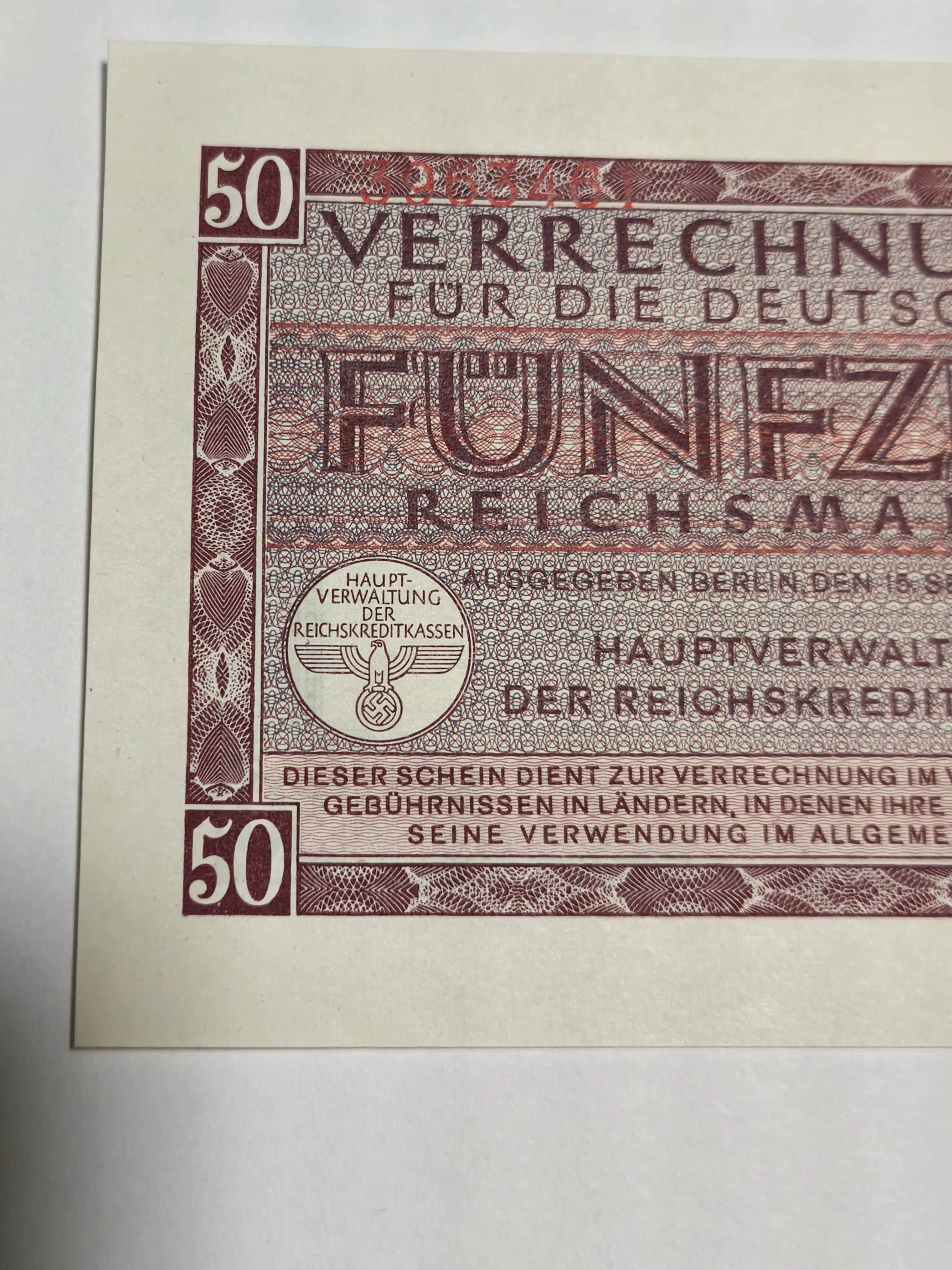 Third Reich 50 Wehrmacht Reichsmark 1944 - Image 3