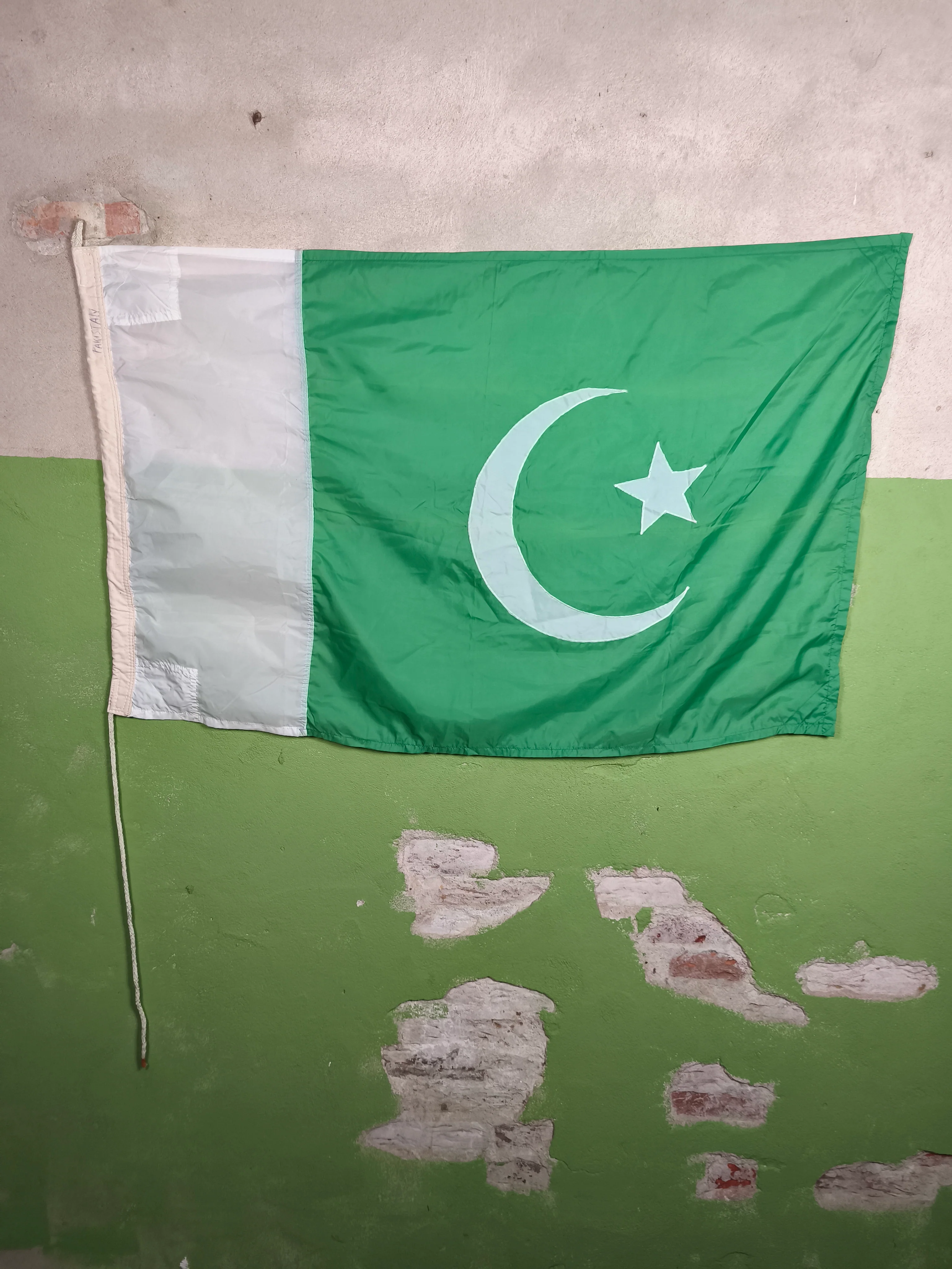 PAKISTAN Flag (made in DDR) 120X90cm / 47"x35"