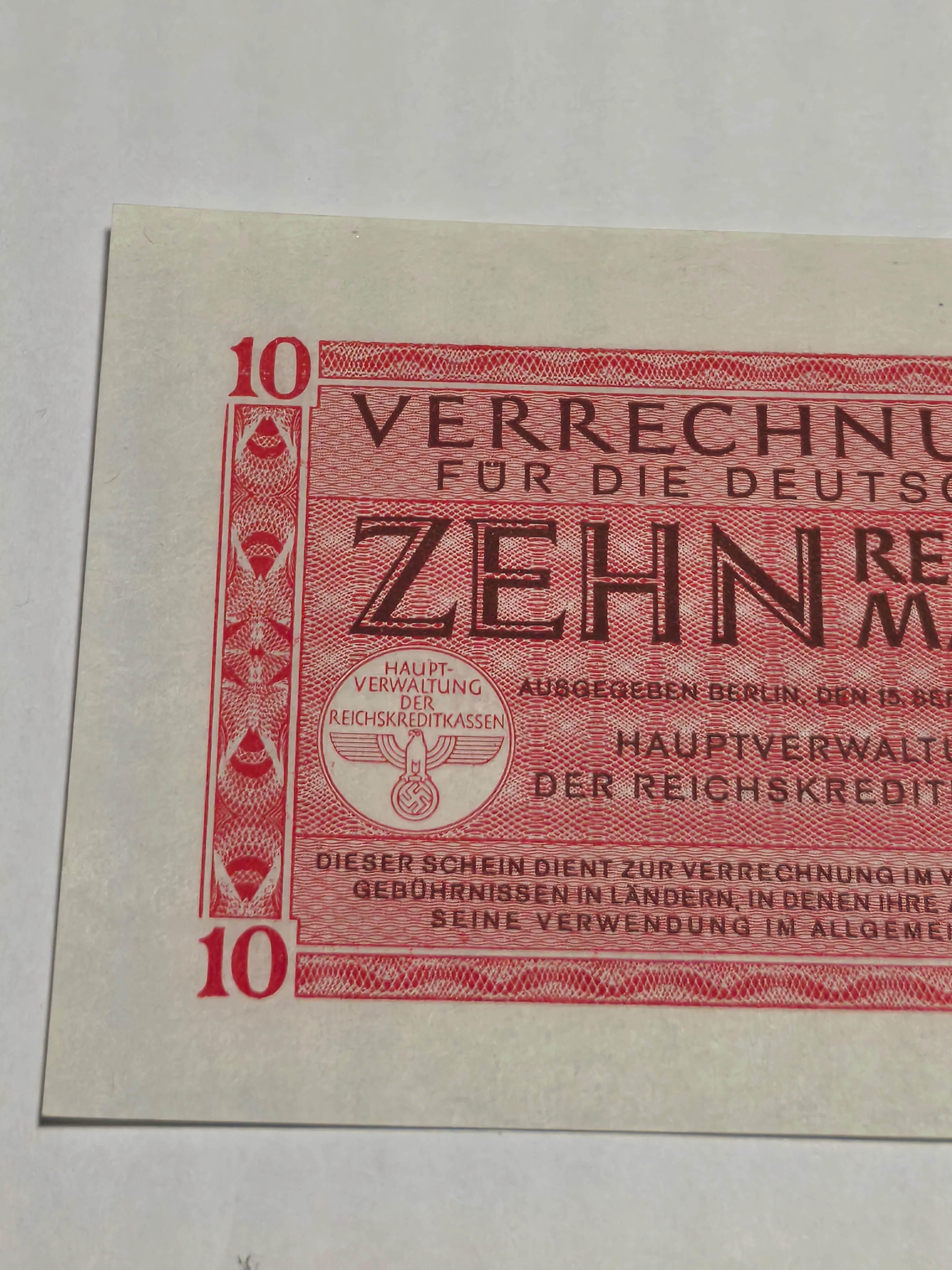 Third Reich 10 Wehrmacht Reichsmark 1944 - Image 3