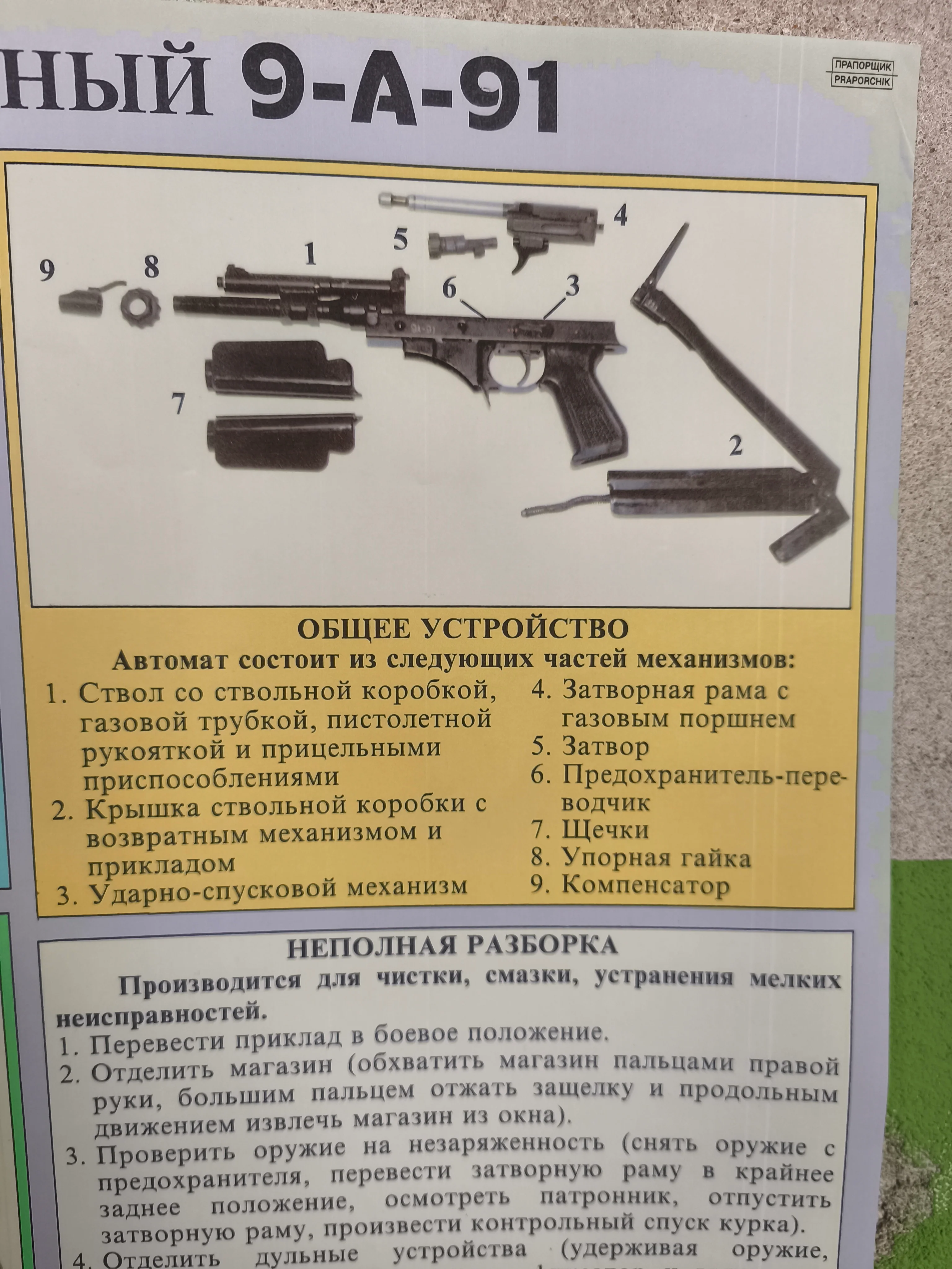 Poster Spetsnaz 9mm 9-A-91 / 9A-91 Submachine Gun - Image 3