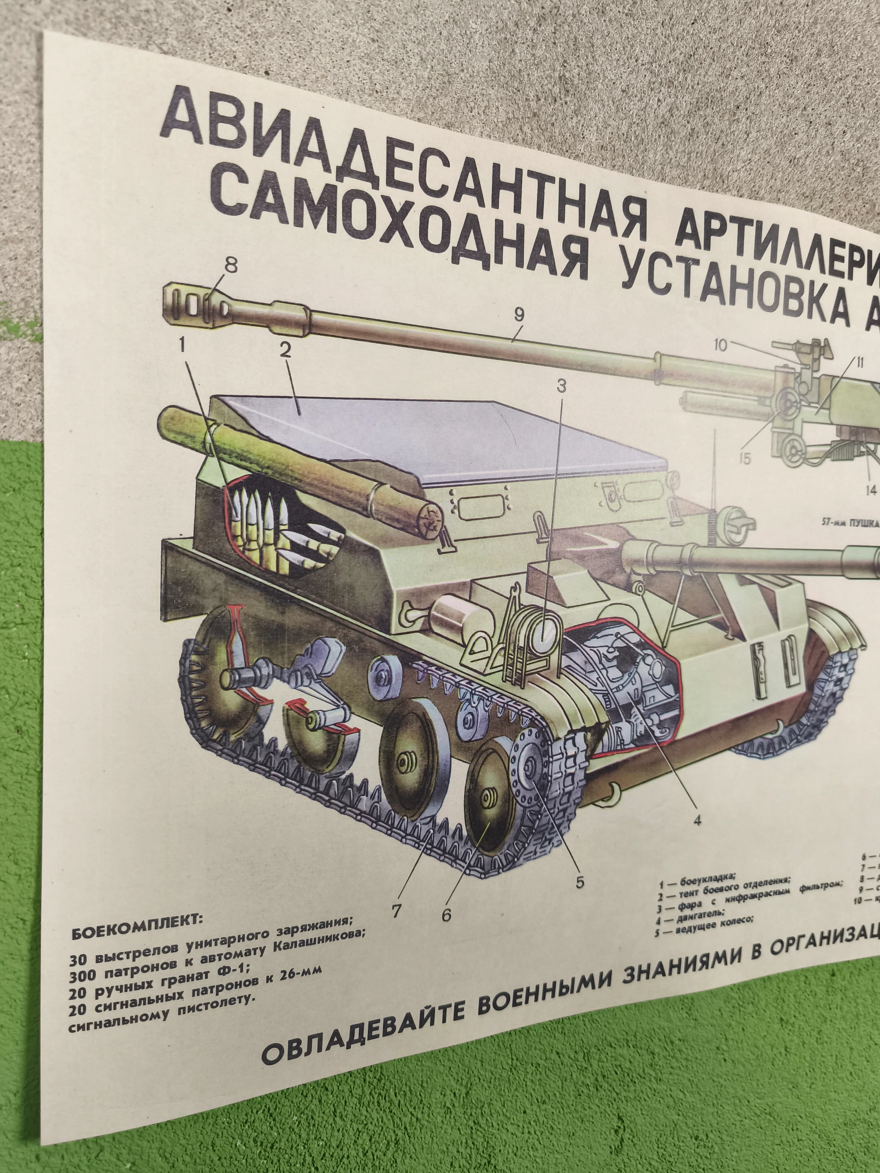 Print: ASU-57 Airborne Artillery Self Propelled Gun A3 / 12 X 16" - Image 3