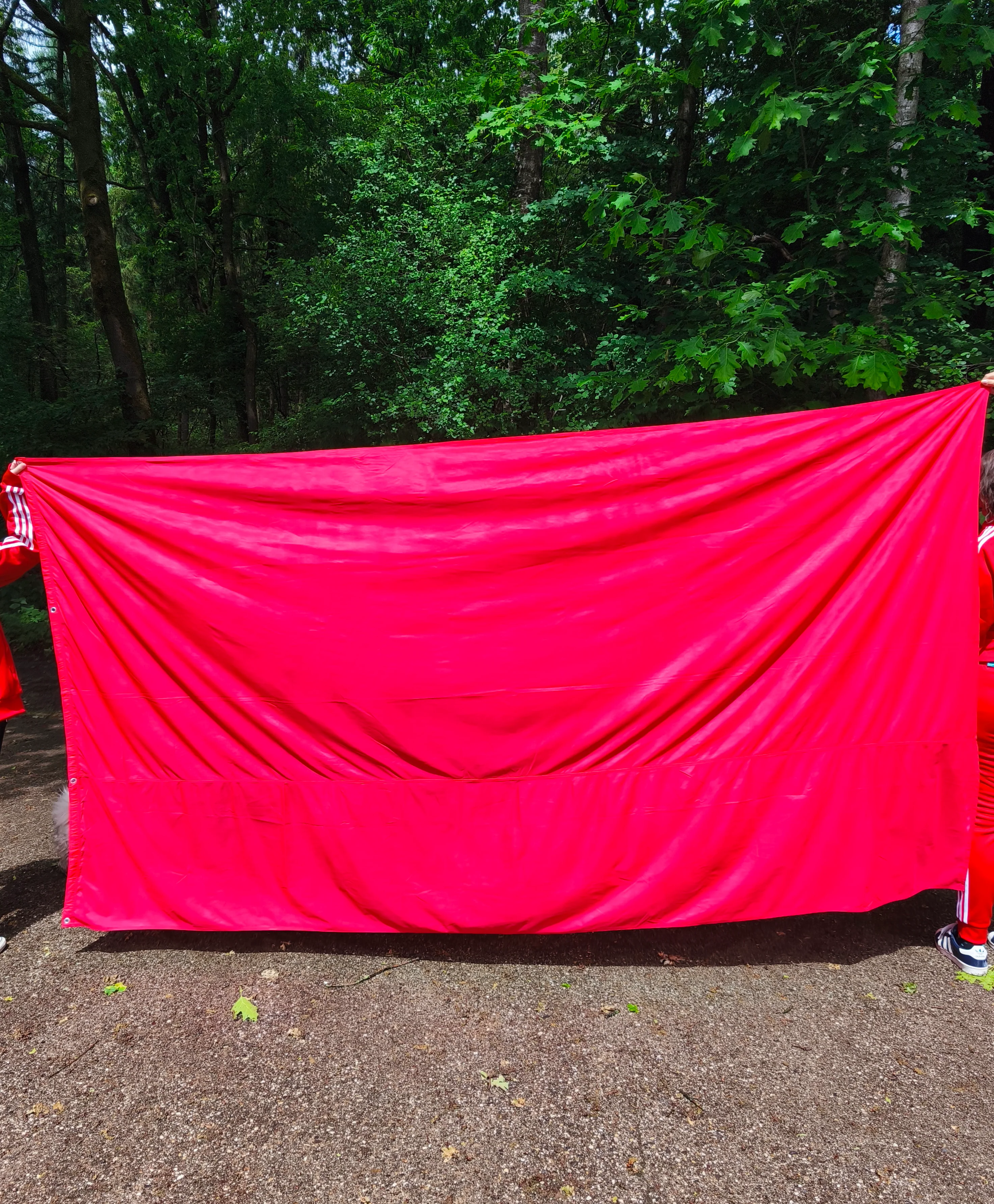 Red Military Training Flag 330x115cm / 129.9''x 45'' + - Image 5