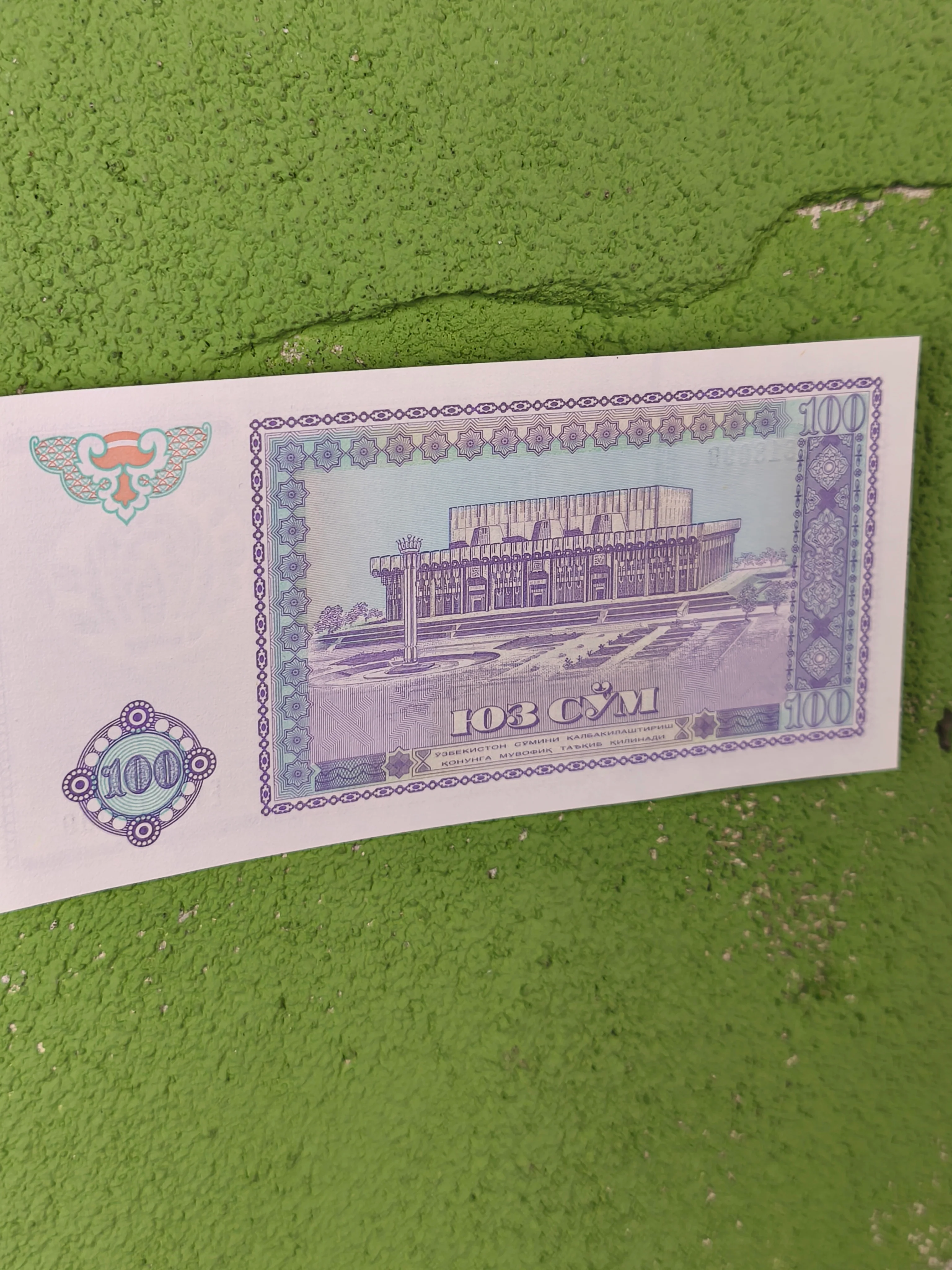 Uzbekistan 100 So'm (Sum) Banknote (1994) - Image 4