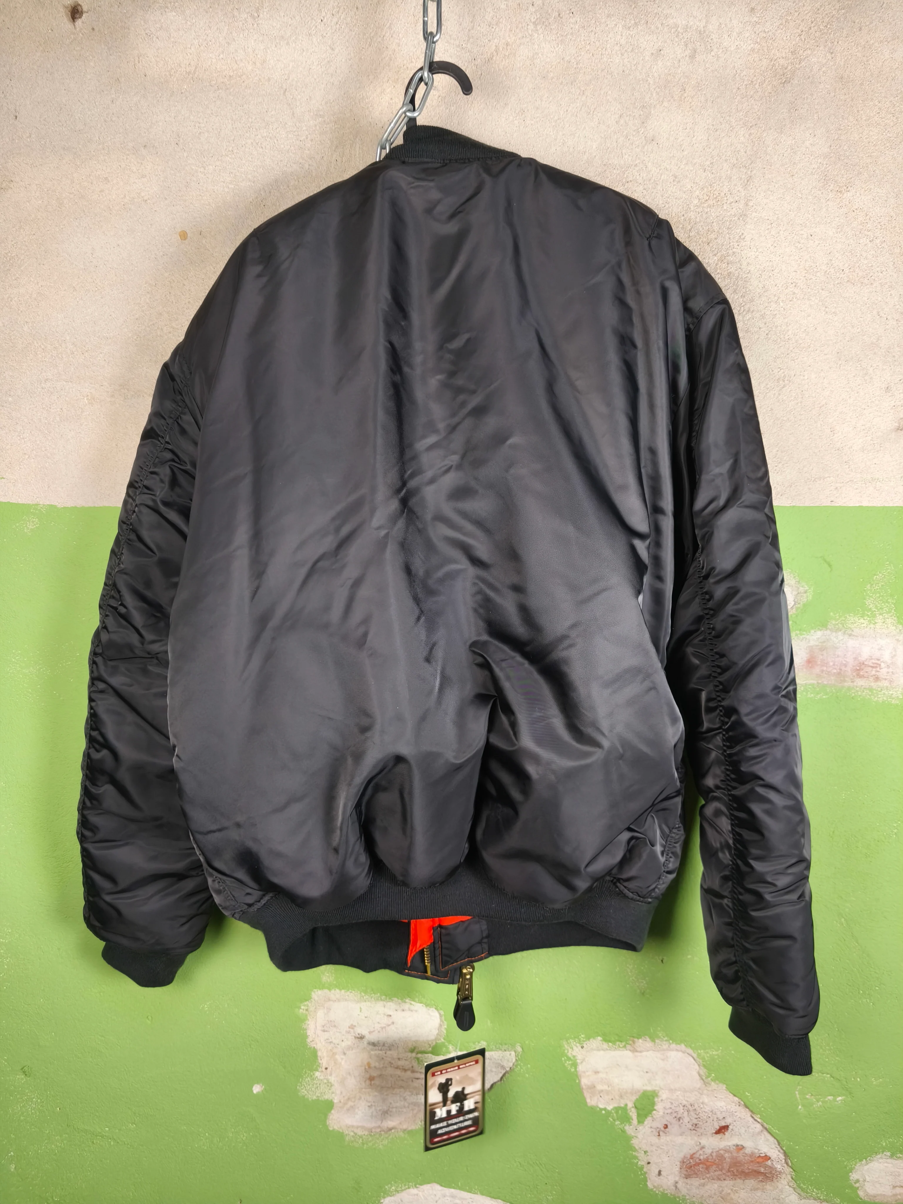 MFH "US" German MA1 Reversible Bomberjacket black/orange - Image 5