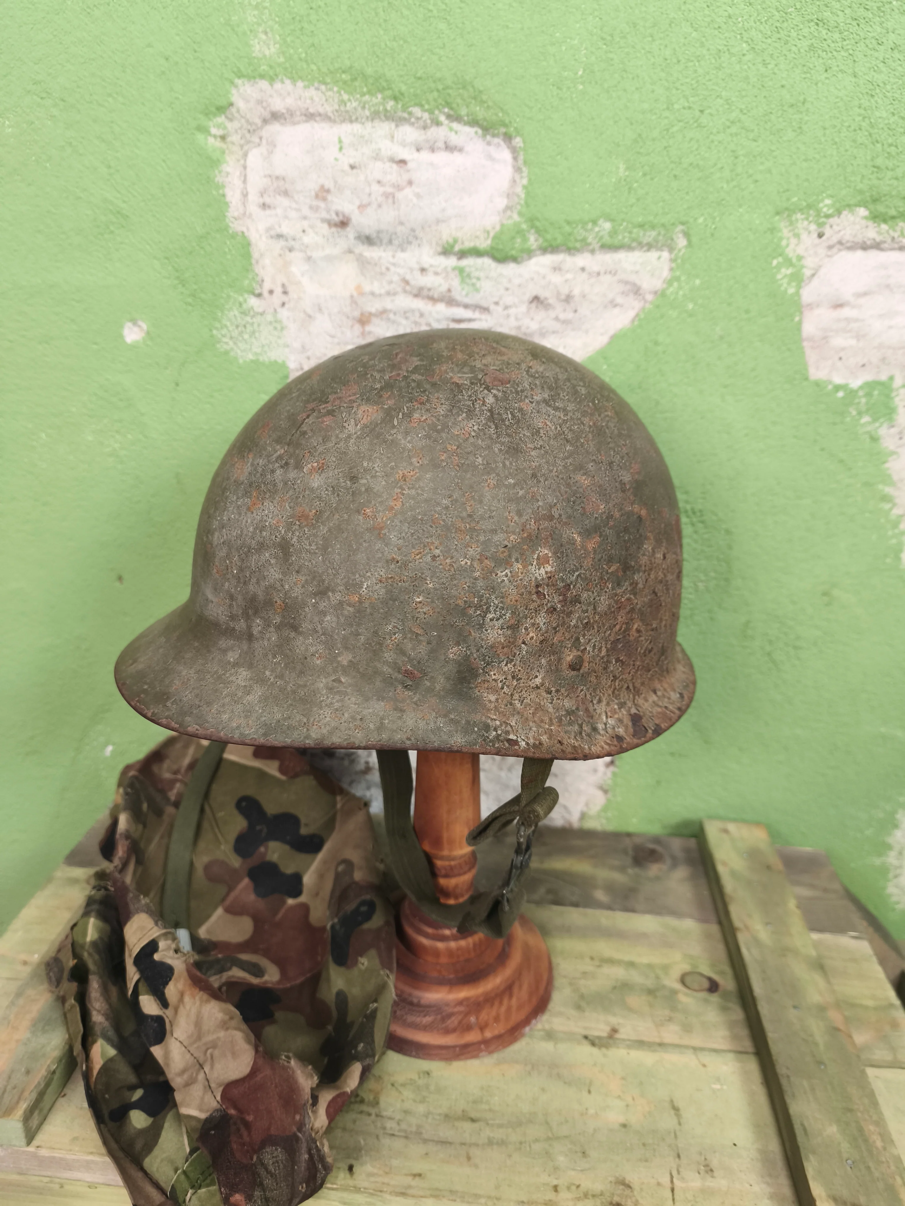 West German Bundeswehr M1 Metal Helmet + Reversible Amoeba Cover [56-58] - Image 6